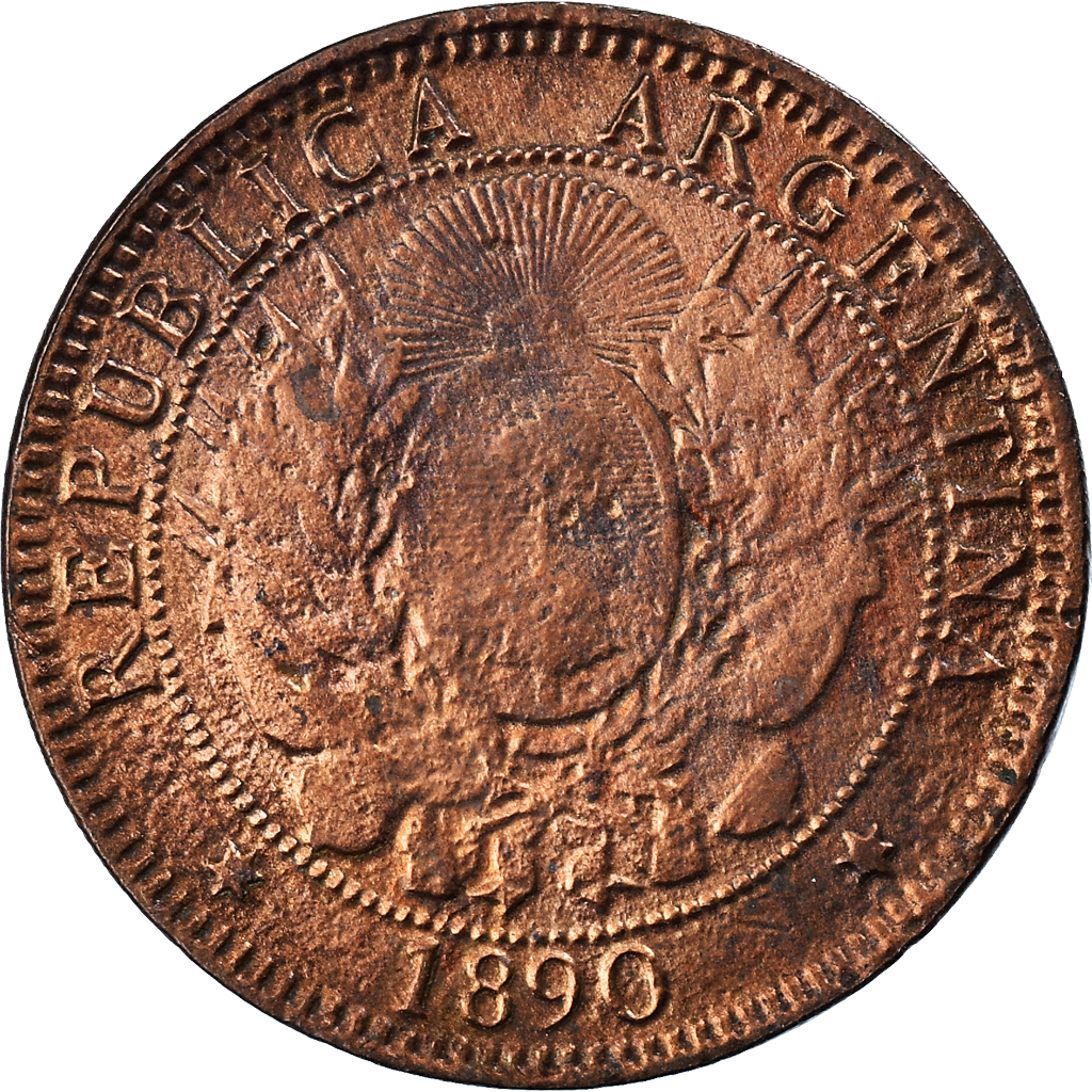 Coin, Argentina, 2 Centavos, 1890