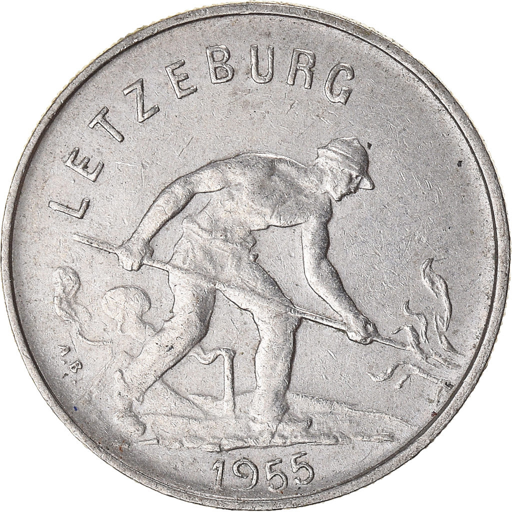 Moneda, Luxemburgo, Franc, 1955