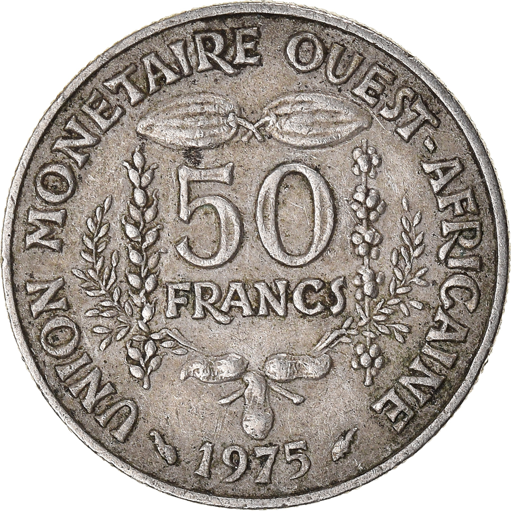 Coin, West African States, 50 Francs, 1975