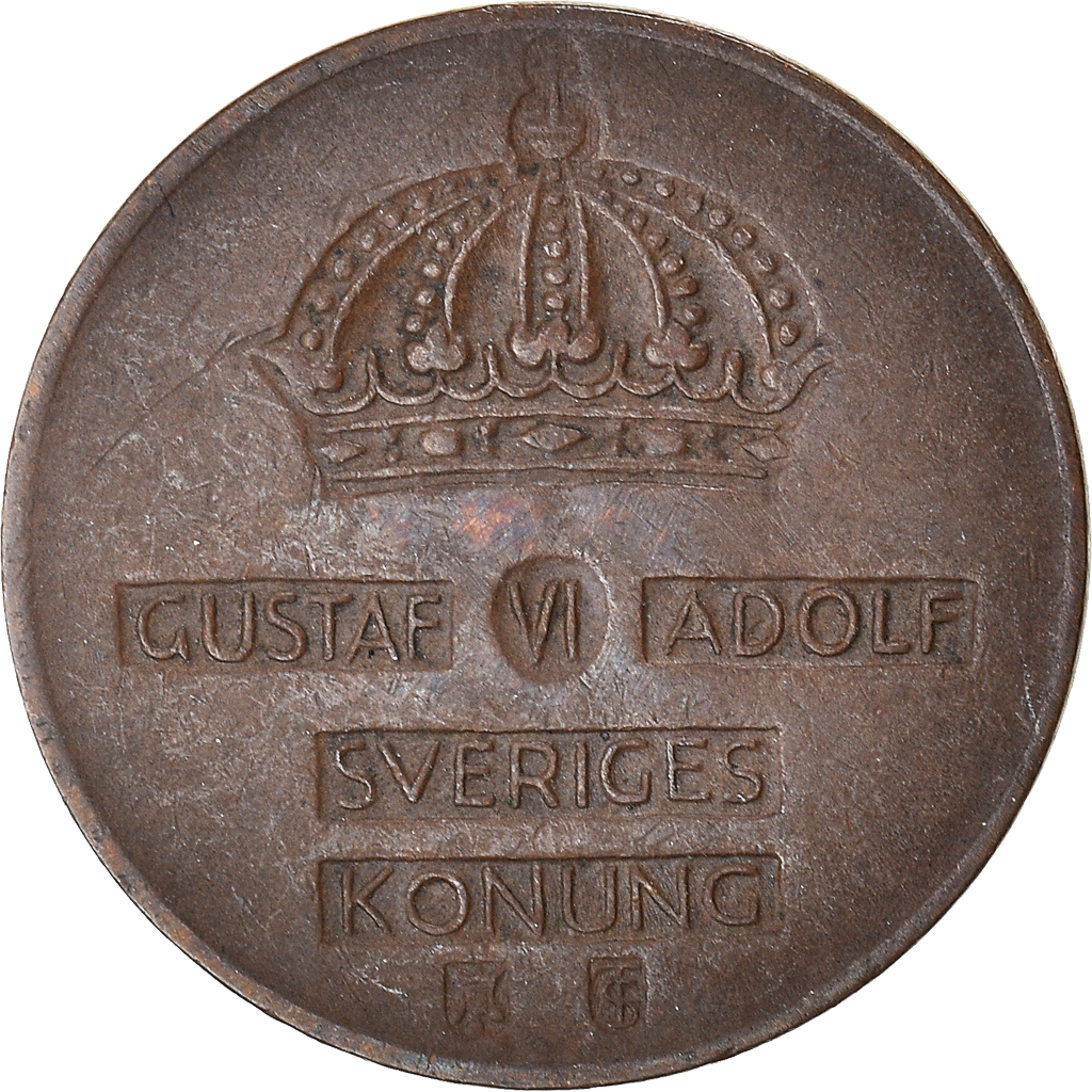 Moneda, Suecia, 2 Öre, 1954