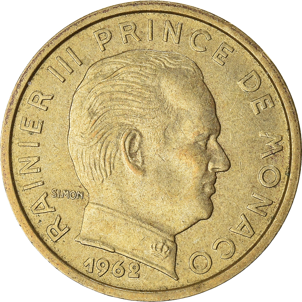 Moneda, Mónaco, 10 Centimes, 1962