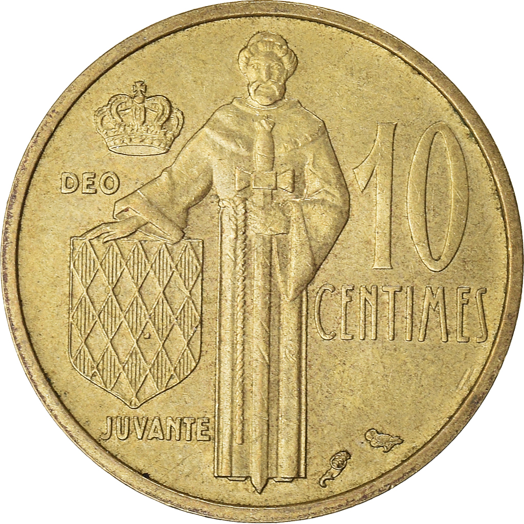 Moneda, Mónaco, 10 Centimes, 1962