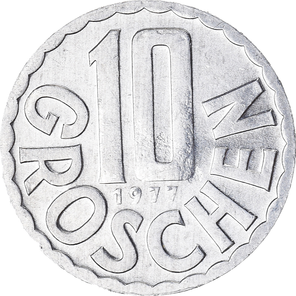 Moneda, Austria, 10 Groschen, 1977