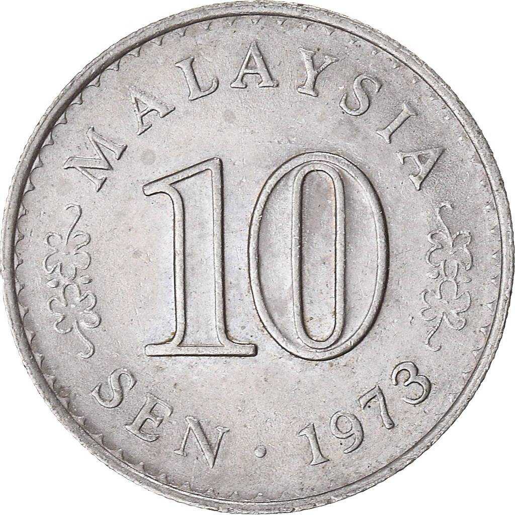 Moneda, Malasia, 10 Sen, 1973