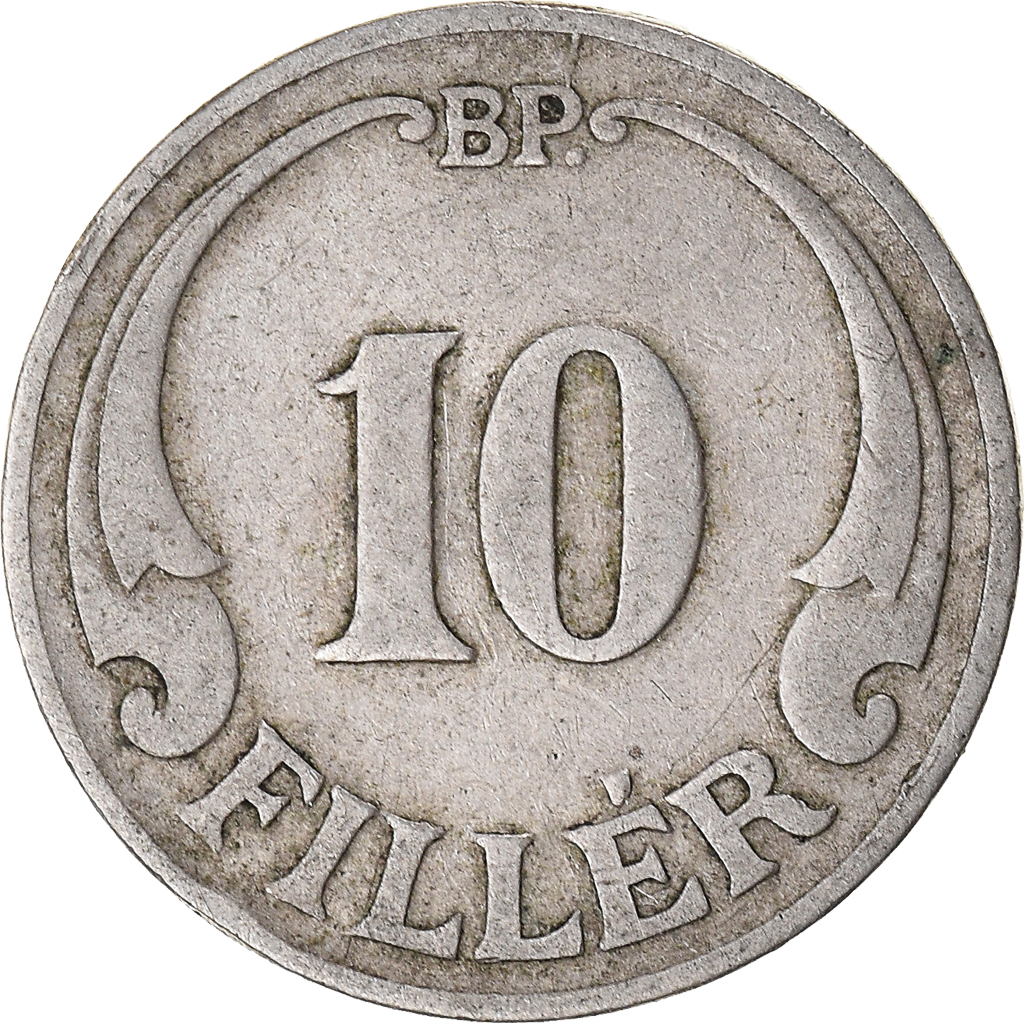 Moneda, Hungría, 10 Filler, 1926