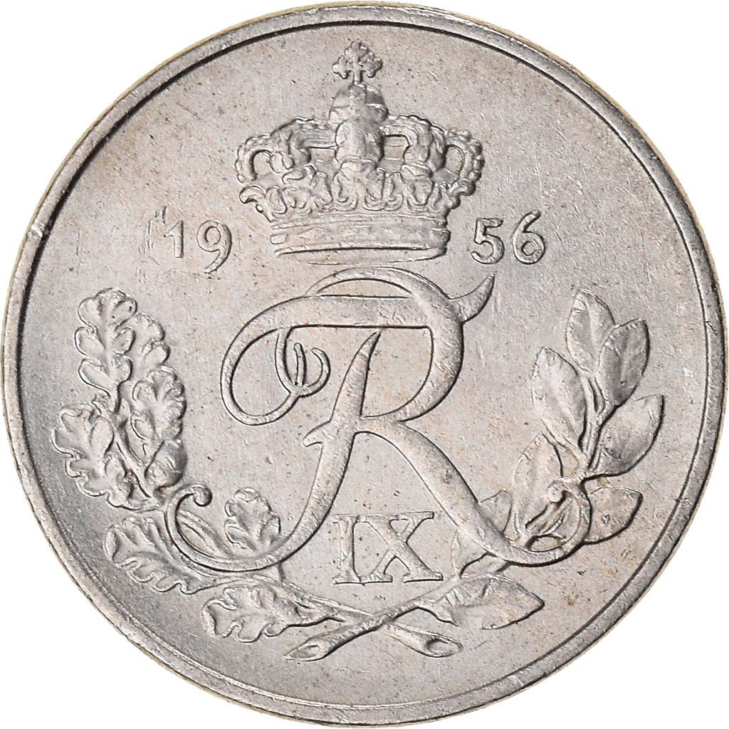 Moneda, Dinamarca, 10 Öre, 1956