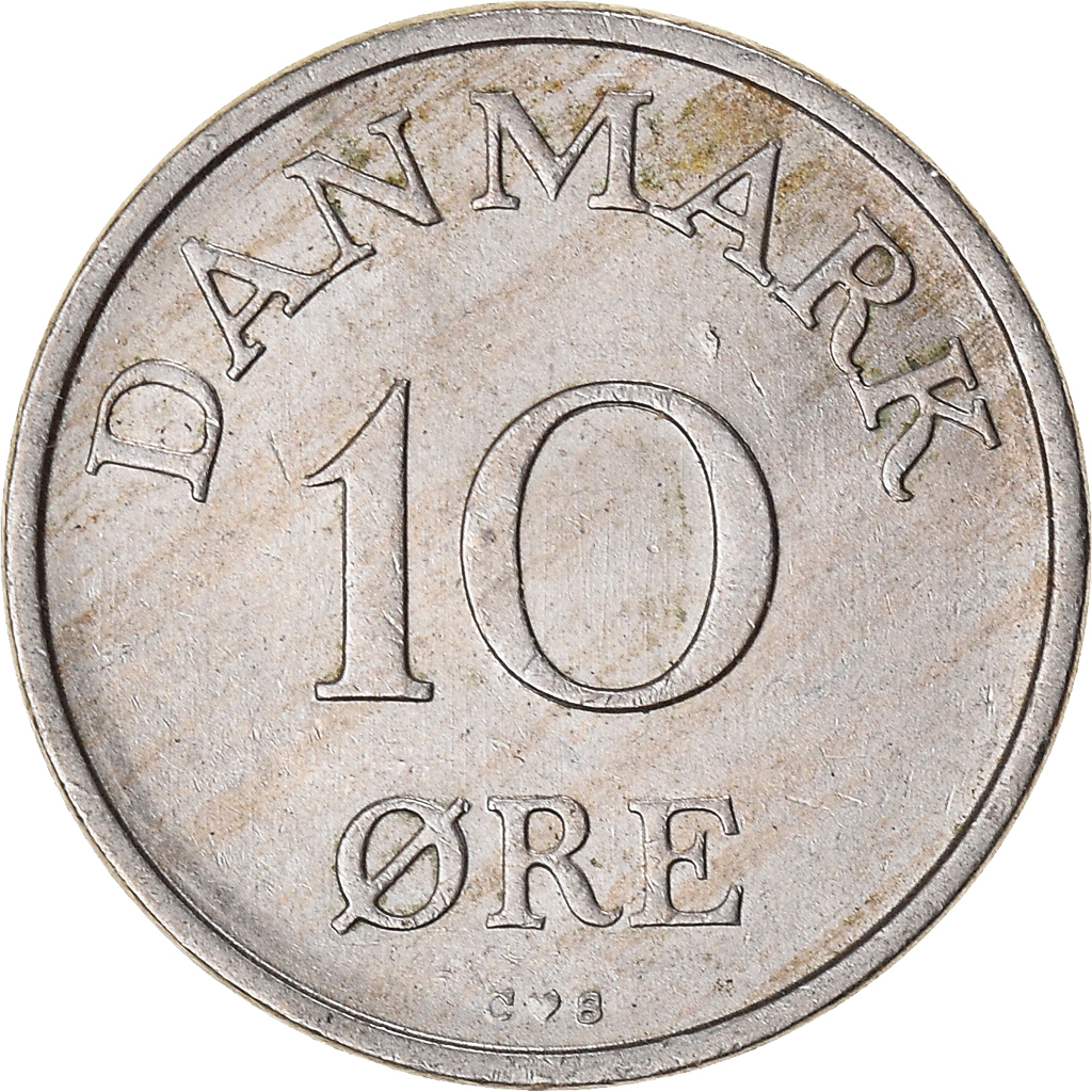 Moneda, Dinamarca, 10 Öre, 1956