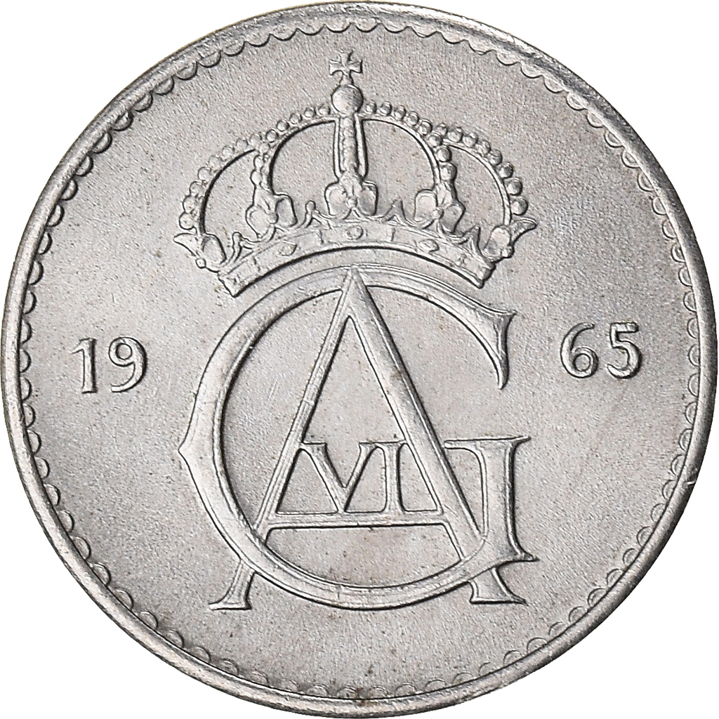 Moneda, Suecia, 10 Öre, 1965