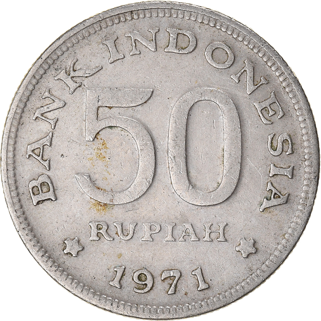 Moneda, Indonesia, 50 Rupiah, 1971