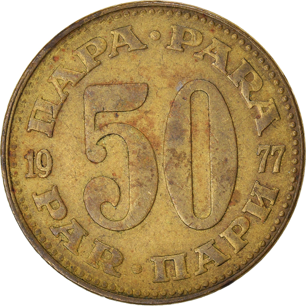 Moneda, Yugoslavia, 50 Para, 1977