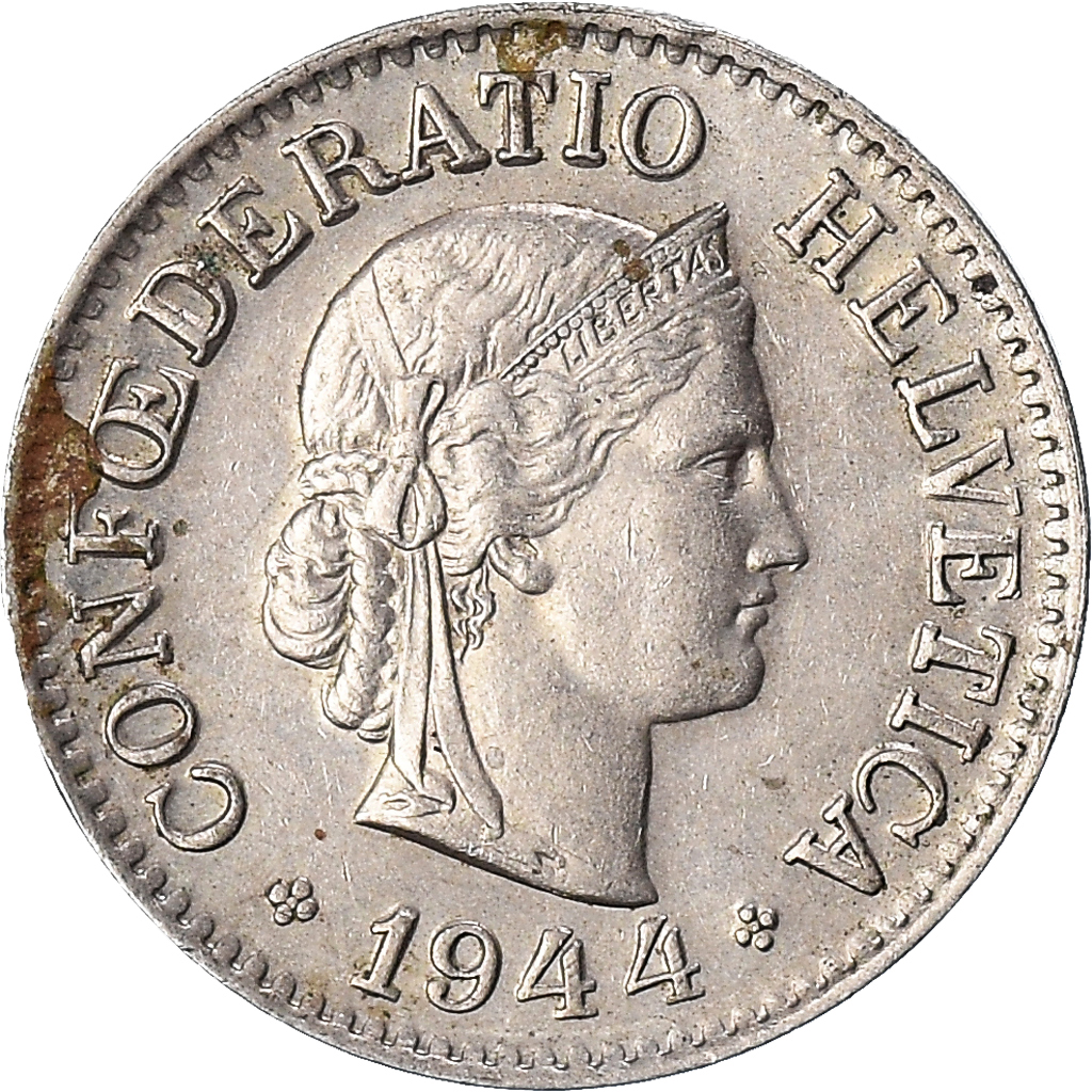 Moneda, Suiza, 10 Rappen, 1944