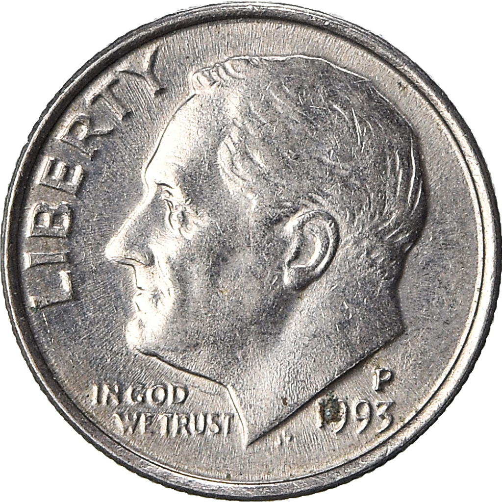 Moneda, Estados Unidos, Dime, 1993