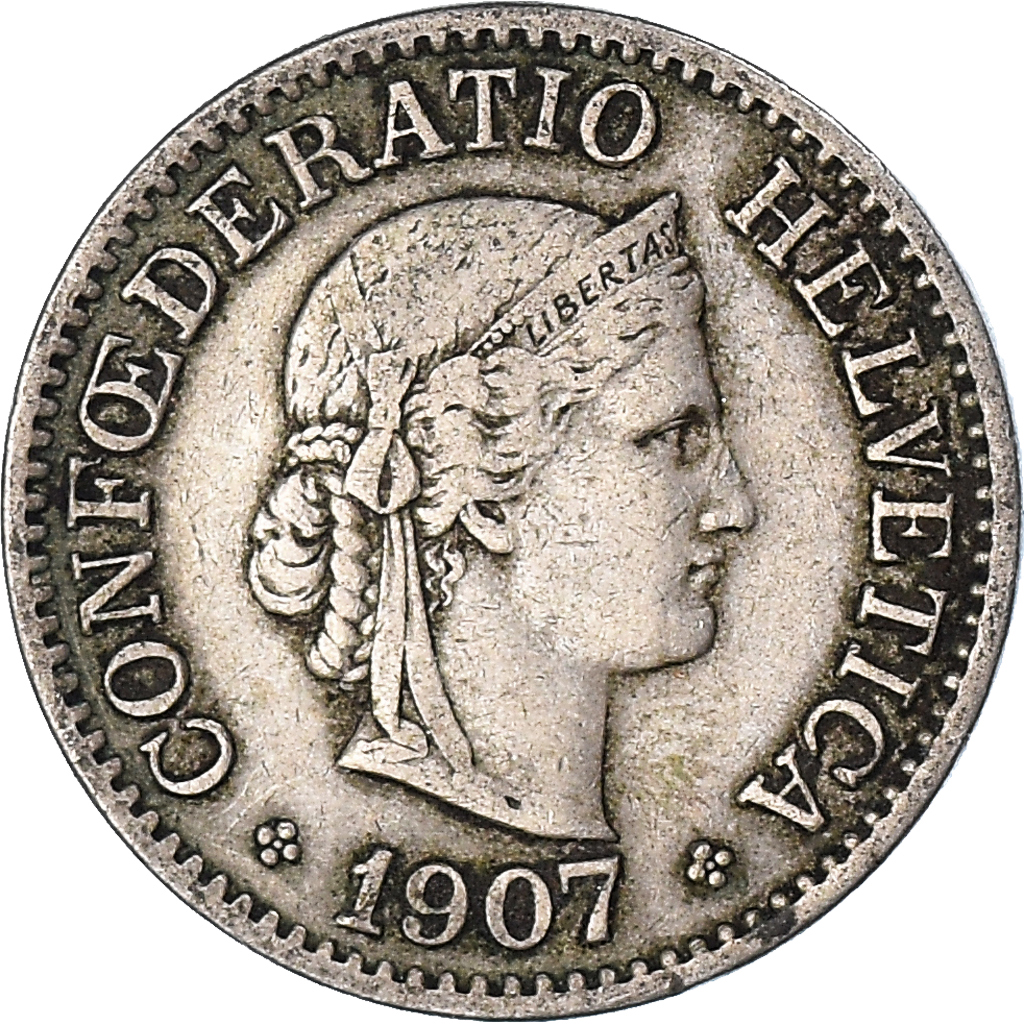 Coin, Switzerland, 10 Rappen, 1907