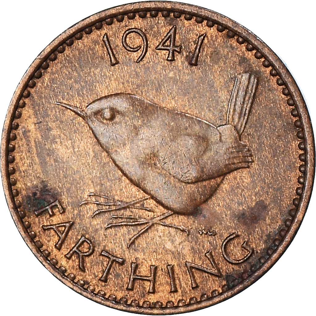 Moneda, Gran Bretaña, Farthing, 1941