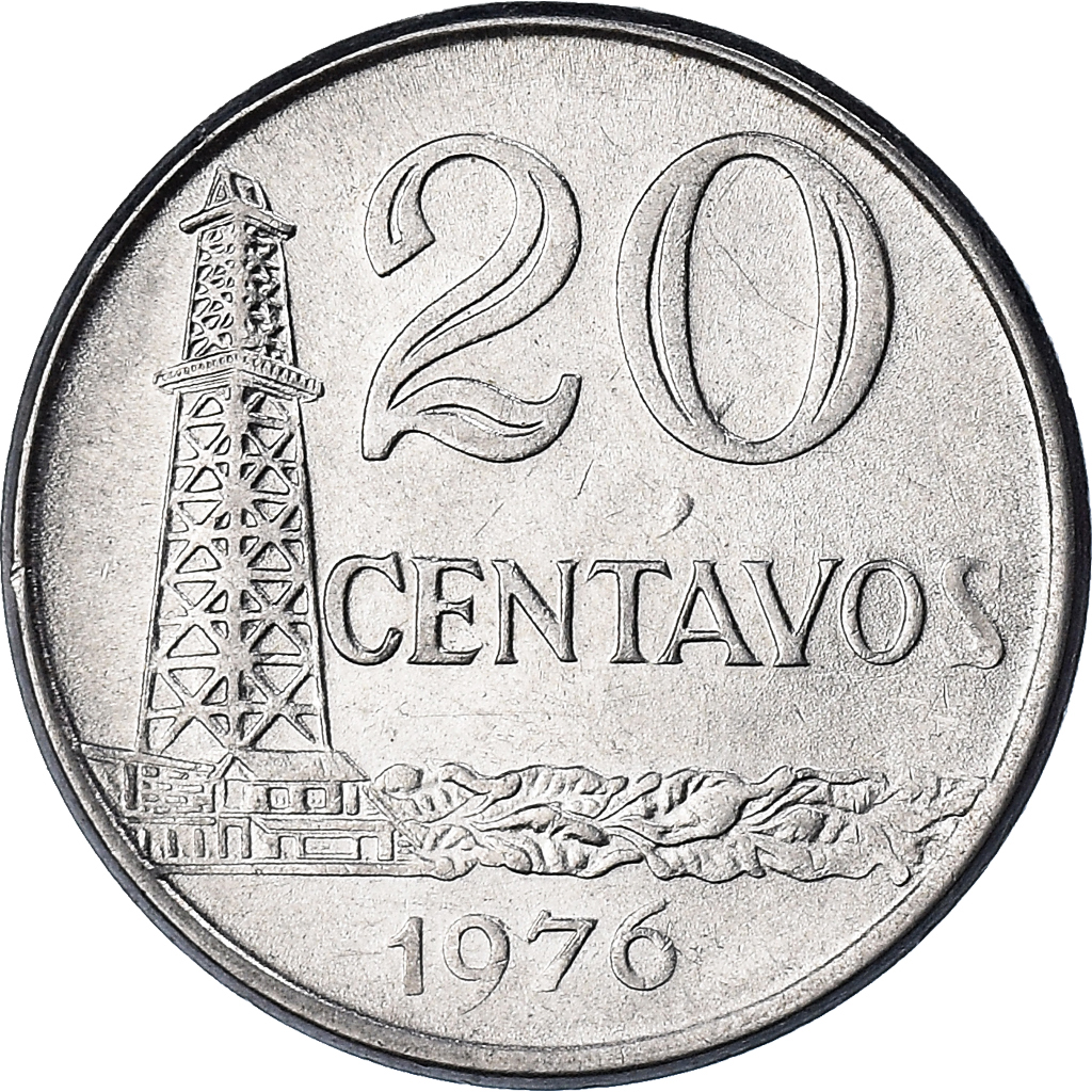 Moneda, Brasil, 20 Centavos, 1976
