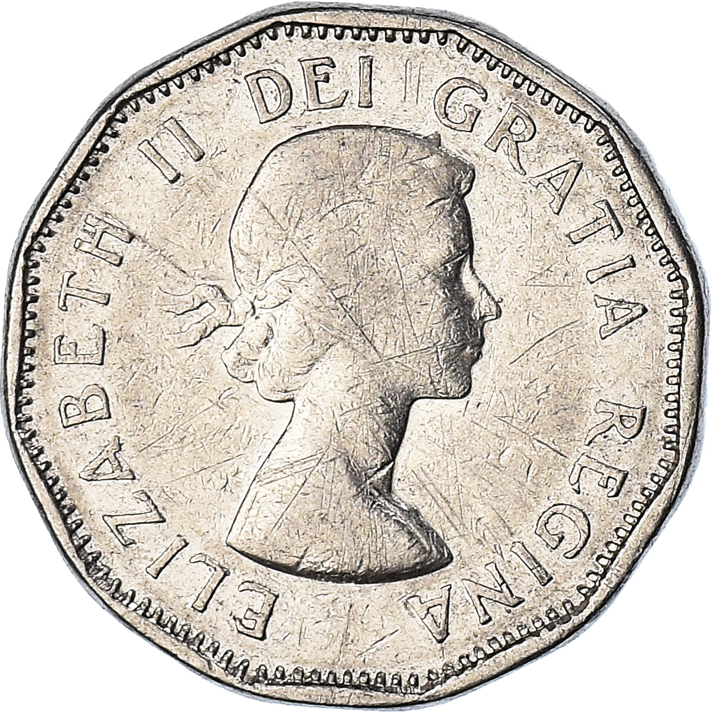 Moneda, Canadá, 5 Cents, 1961