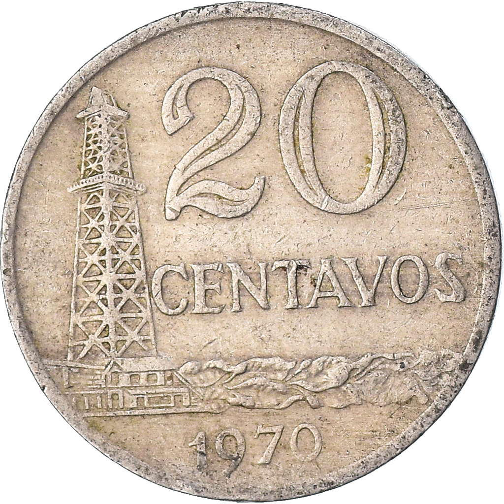 Moneda, Brasil, 20 Centavos, 1970