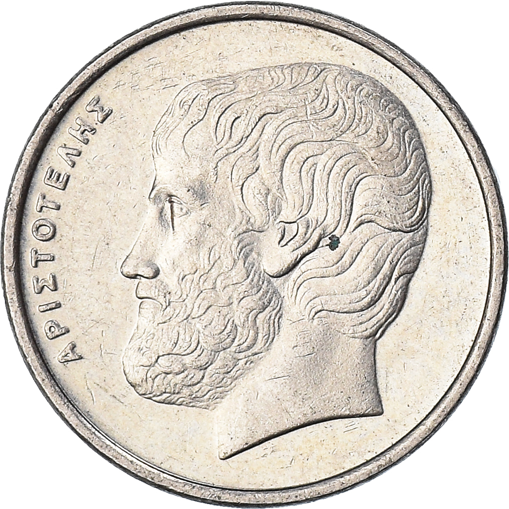 Moneda, Grecia, 5 Drachmes, 1988