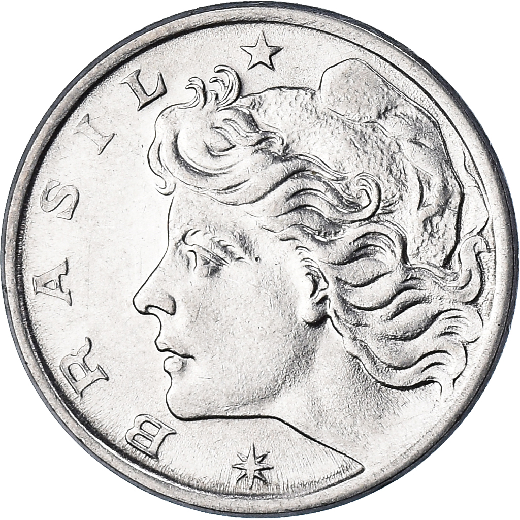 Coin, Brazil, 10 Centavos, 1975