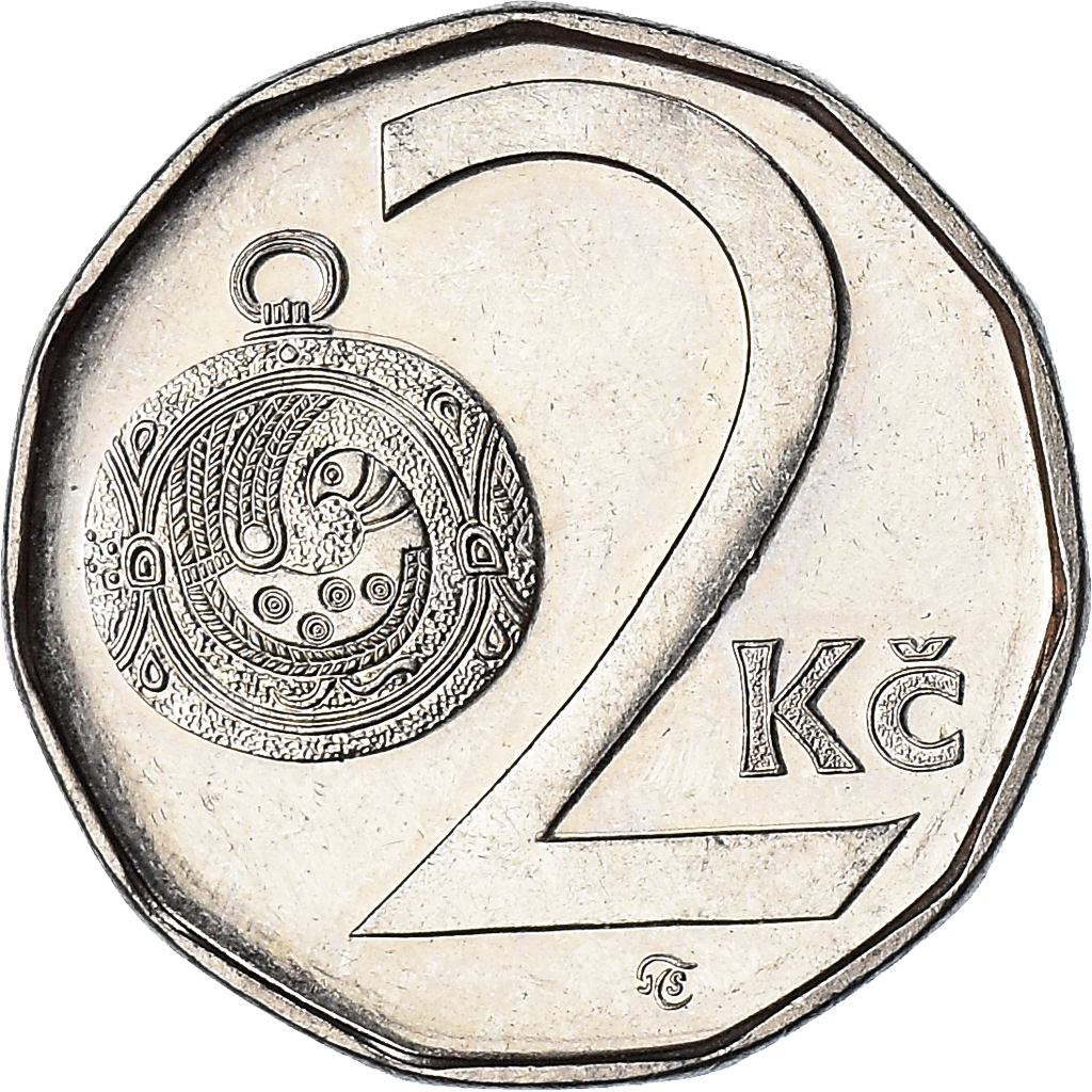 Coin, Czech Republic, 2 Koruny, 2004