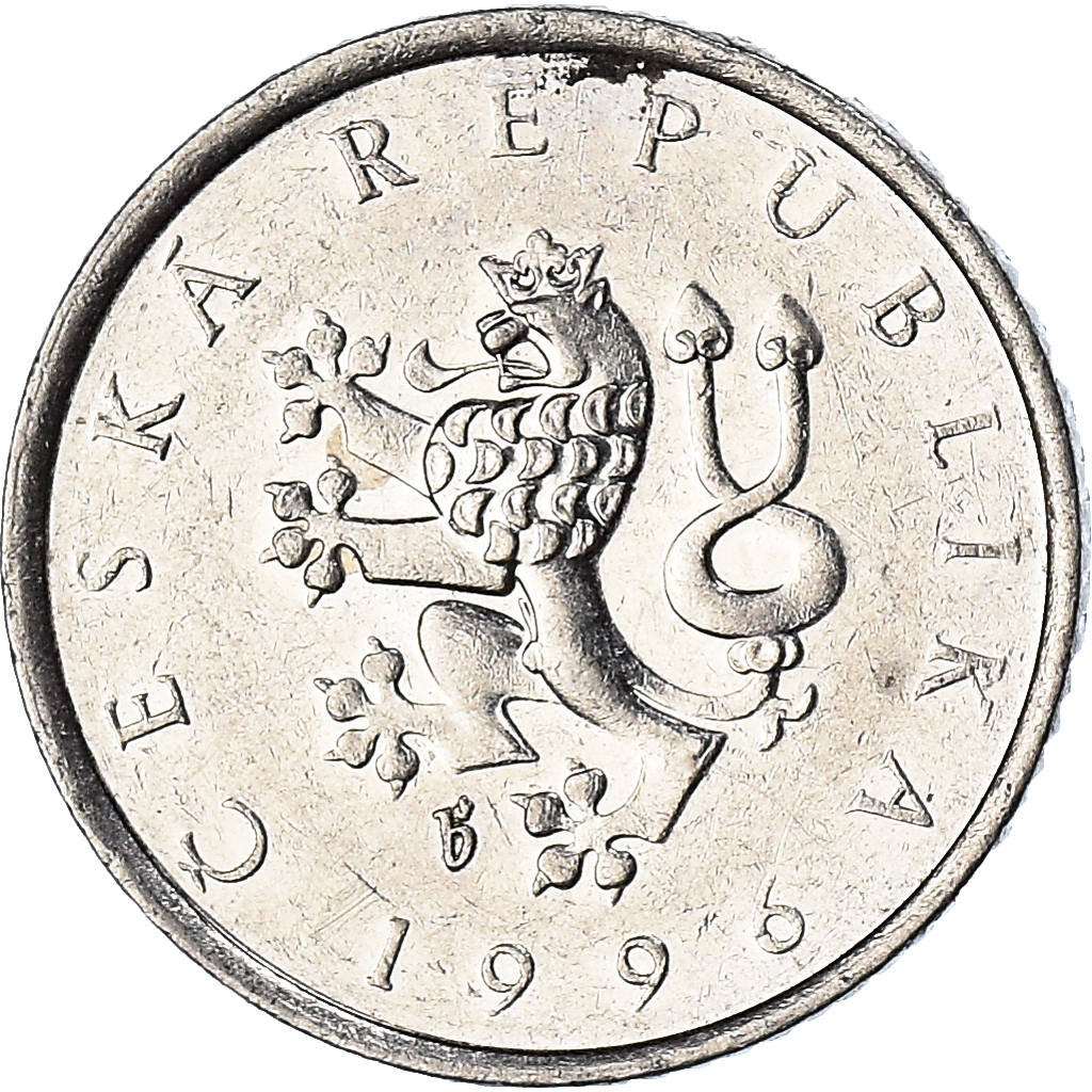 Coin, Czech Republic, Koruna, 1996
