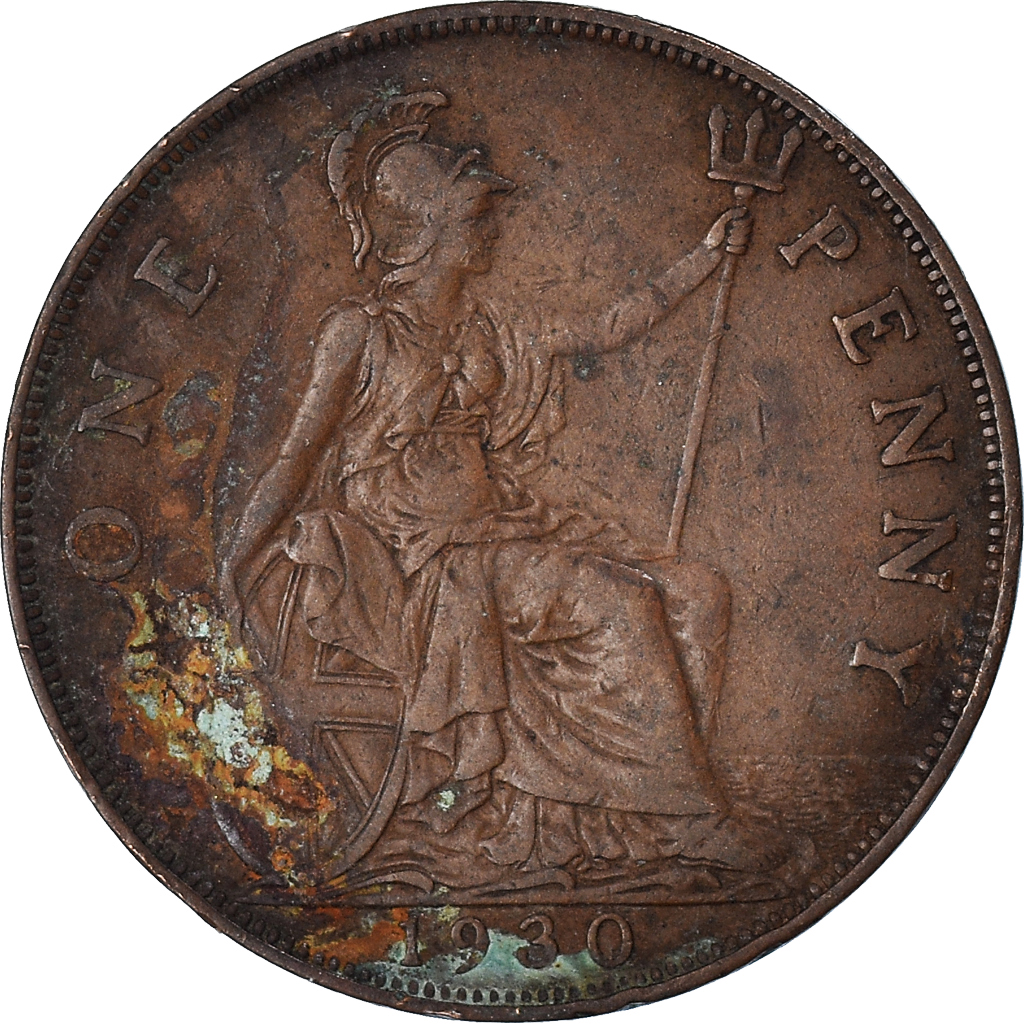 Moneda, Gran Bretaña, Penny, 1930