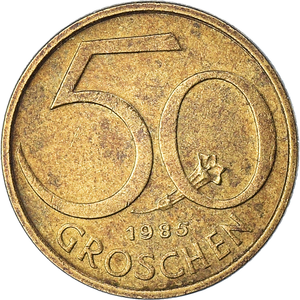 Coin, Austria, 50 Groschen, 1985