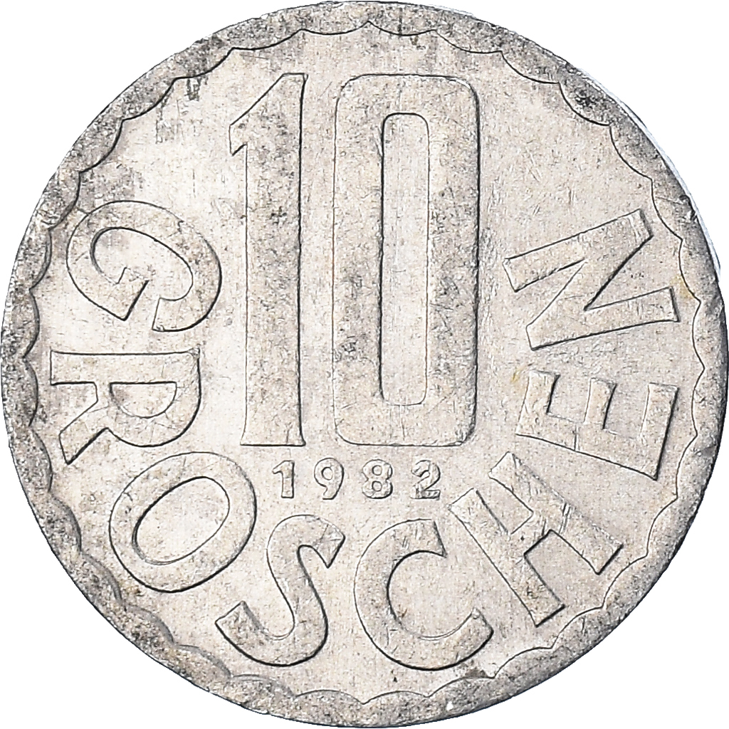 Moneda, Austria, 10 Groschen, 1982