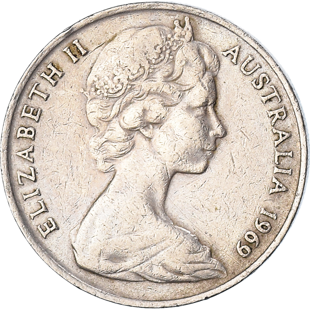 Moneda, Australia, 10 Cents, 1969