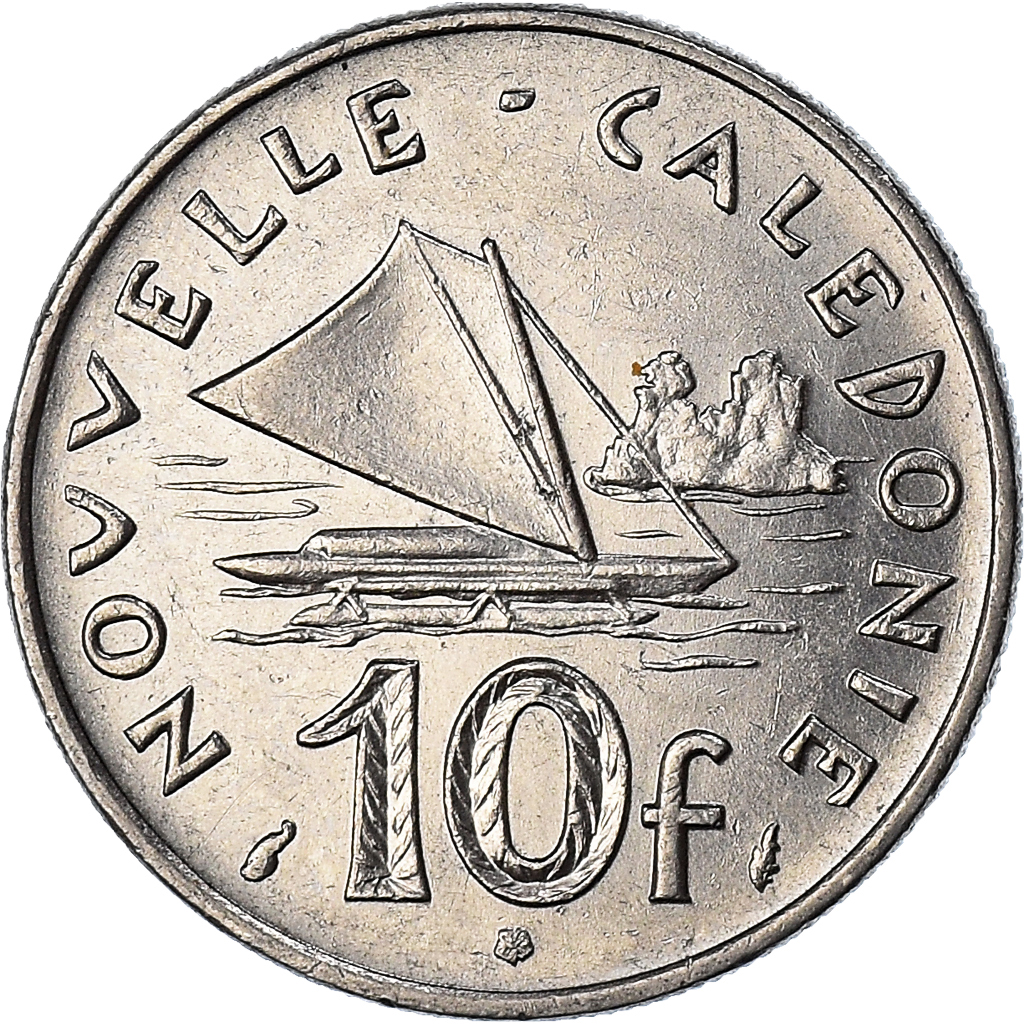 Moneda, Nueva Caledonia, 10 Francs, 1977