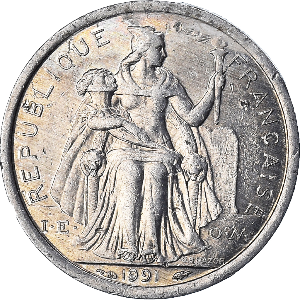 Moneda, Nueva Caledonia, Franc, 1991