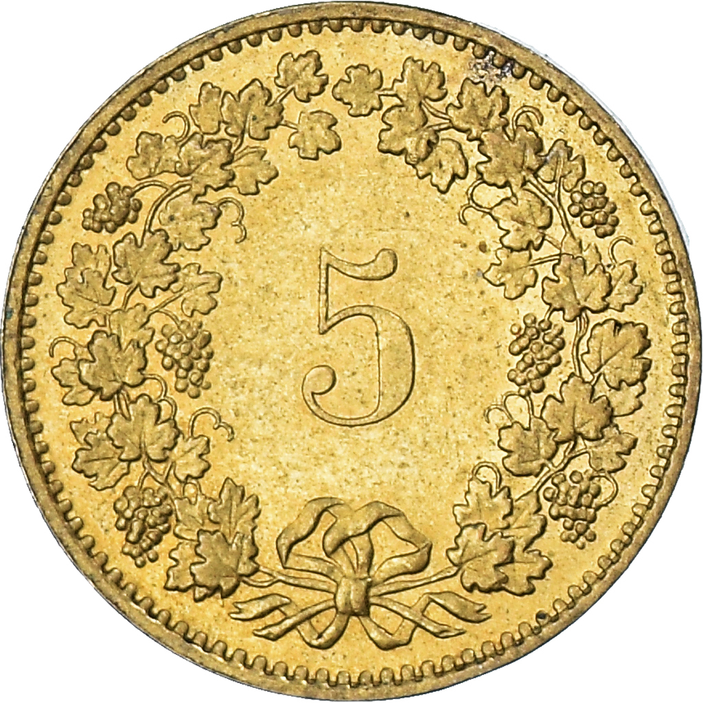 Moneda, Suiza, 5 Rappen, 1983