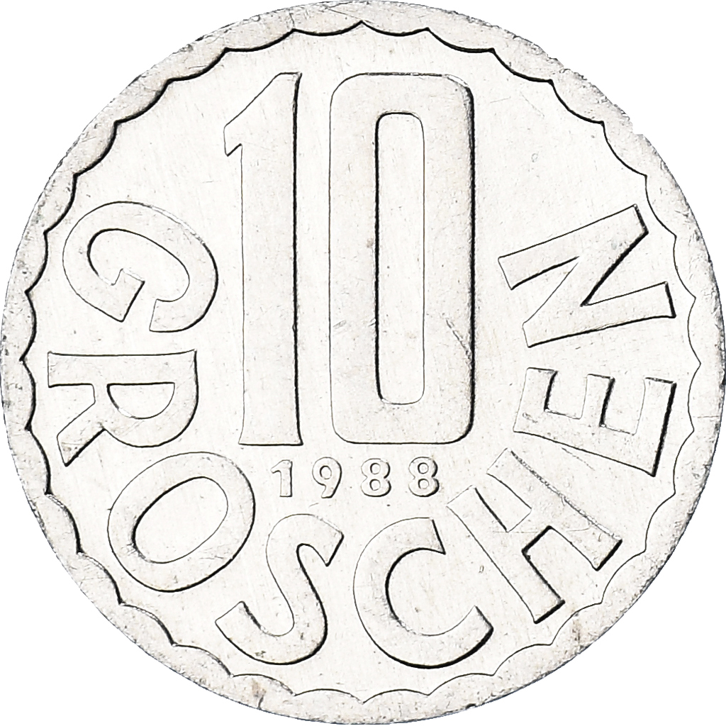Moneda, Austria, 10 Groschen, 1988