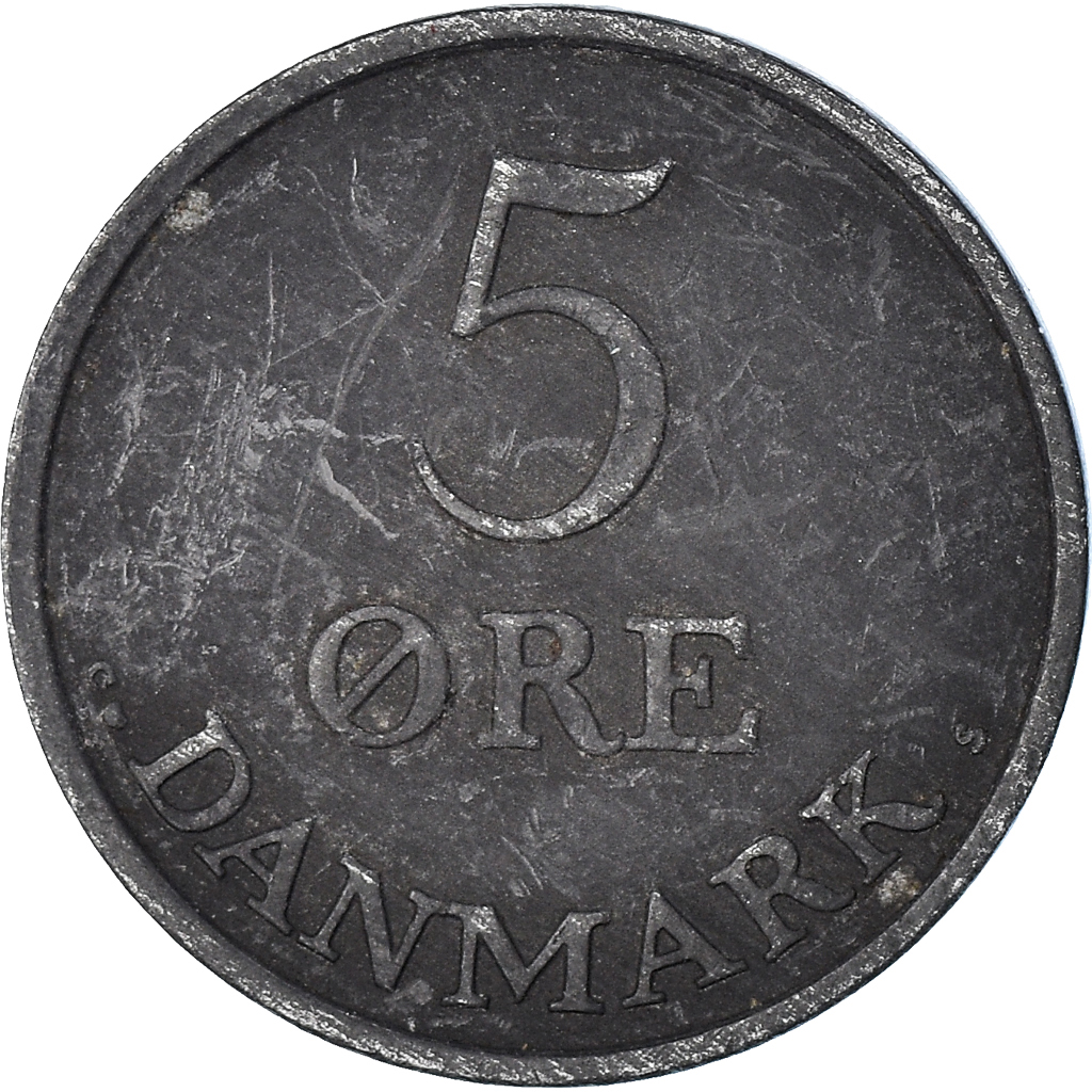 Moneda, Dinamarca, 5 Öre, 1956