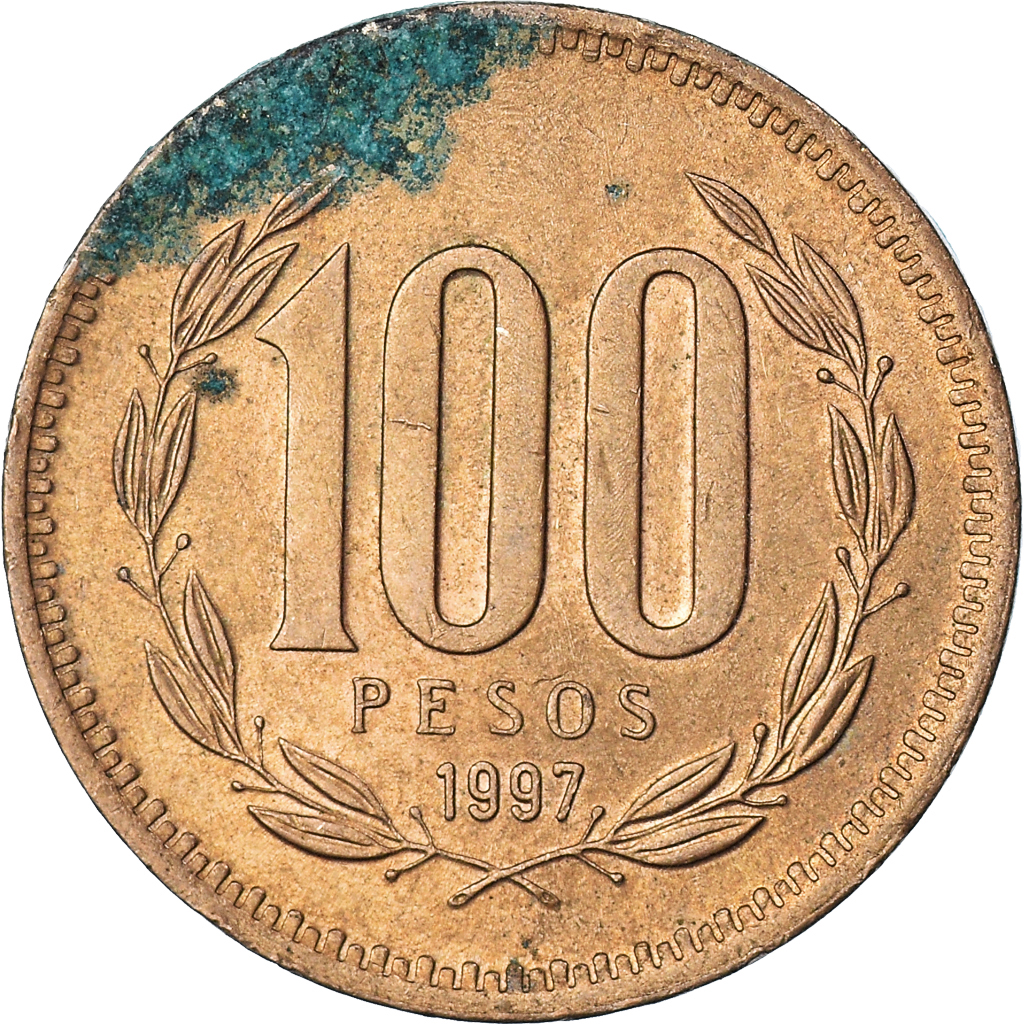 Moneda, Chile, 100 Pesos, 1997