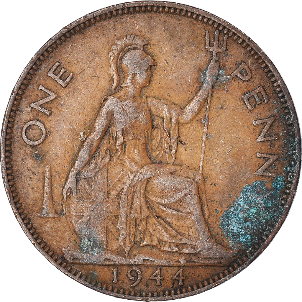 Moneda, Gran Bretaña, Penny, 1944