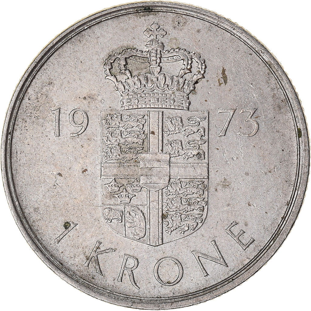 Moneda, Dinamarca, Krone, 1973