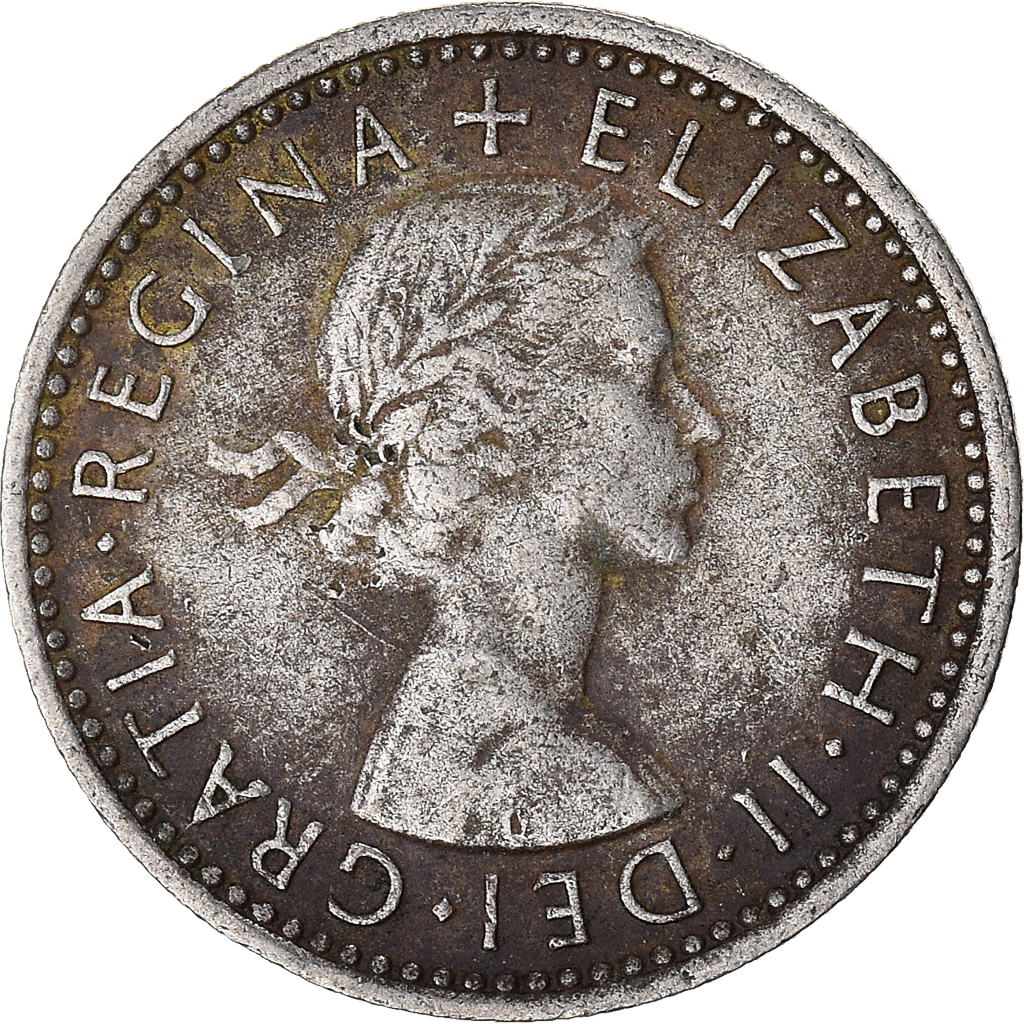 Coin, Great Britain, 6 Pence, 1964