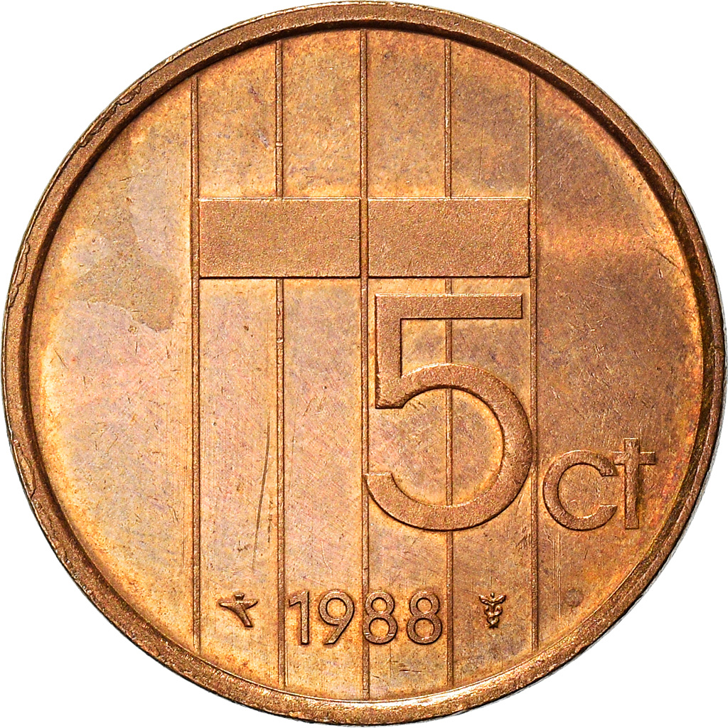 Coin, Netherlands, Beatrix, 5 Cents, 1988, , Bronze, KM:202