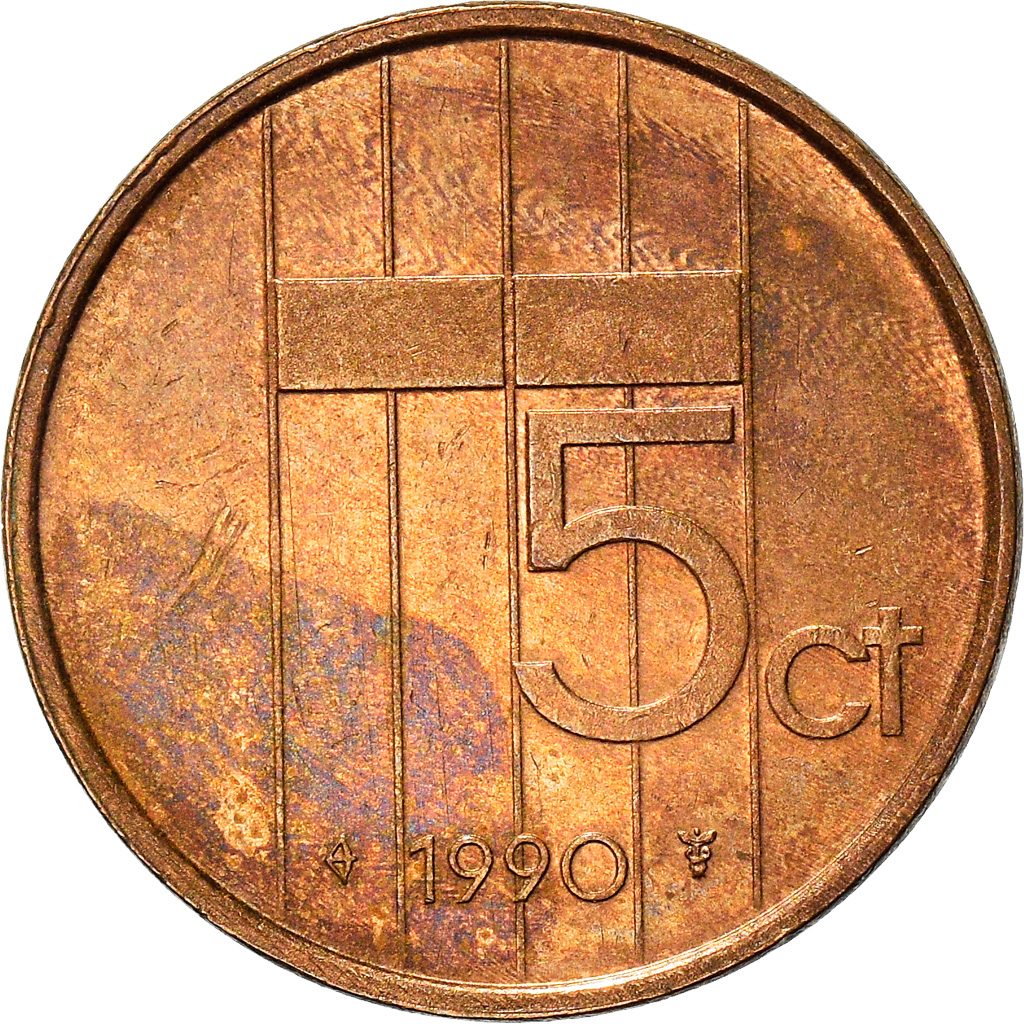 Coin, Netherlands, Beatrix, 5 Cents, 1990, , Bronze, KM:202