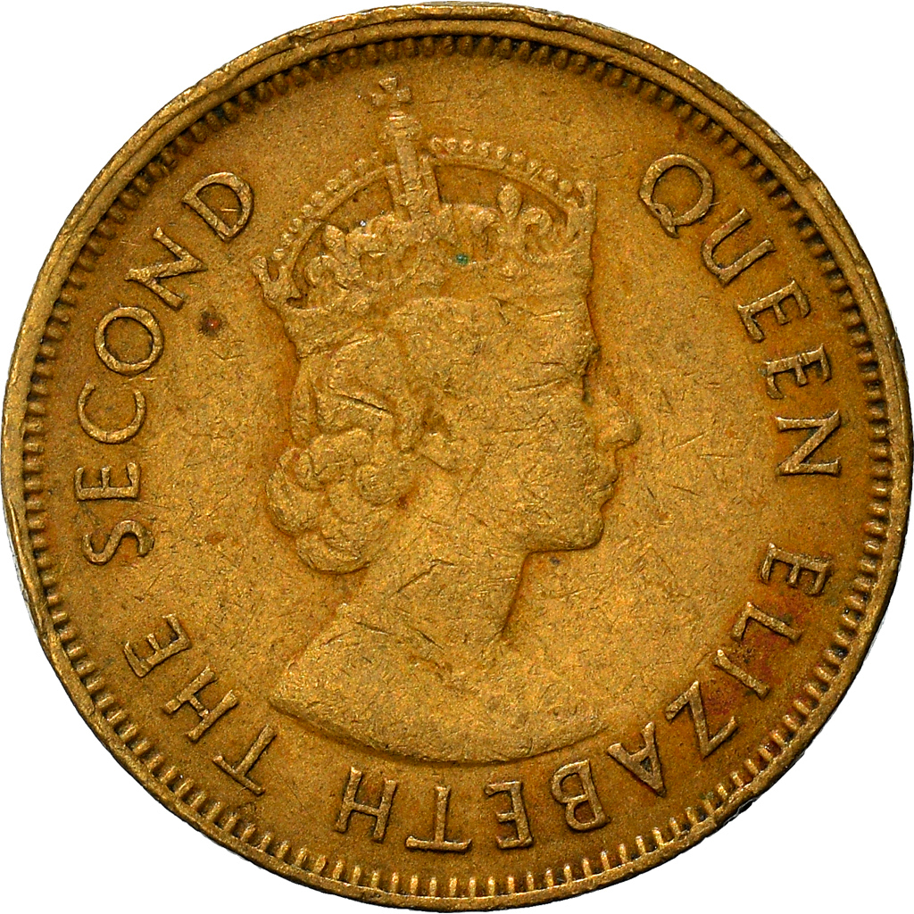 Coin, Hong Kong, Elizabeth II, 10 Cents, 1964, , Nickel-brass, KM:28.1