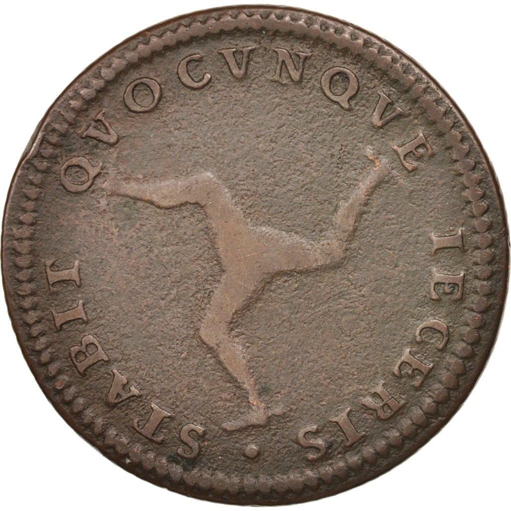 Coin, Isle of Man, Penny, 1786, , Copper, KM:9.1