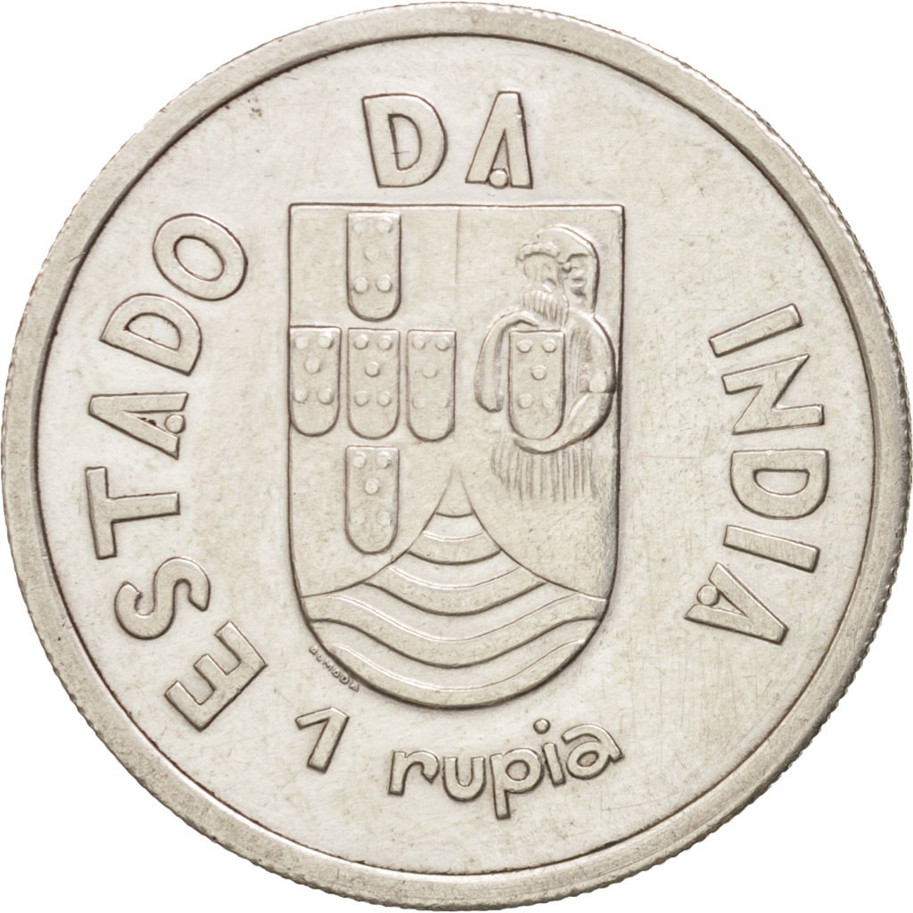 Coin, INDIA-PORTUGUESE, Rupia, 1935, , Silver, KM:22