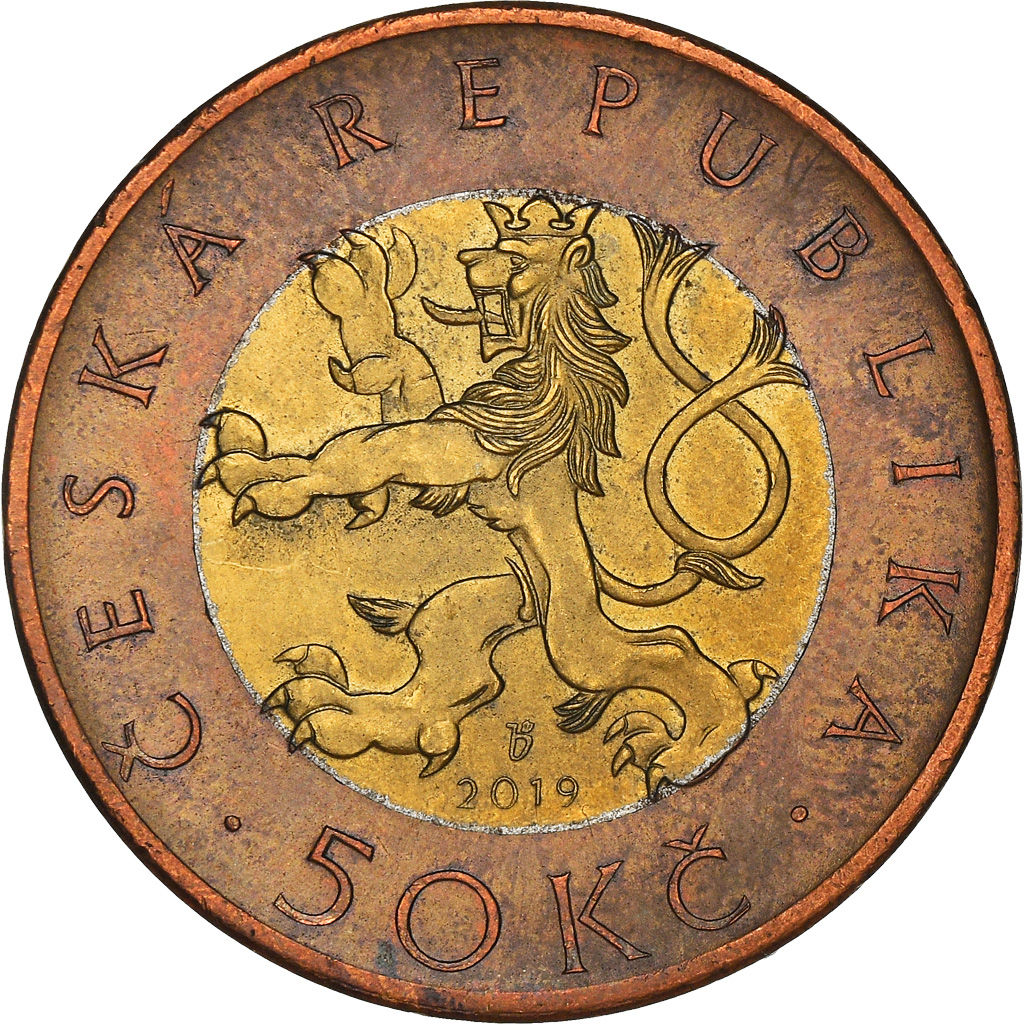 Coin, Czech Republic, 50 Korun, 2019, , Bimétallique : centre en acier