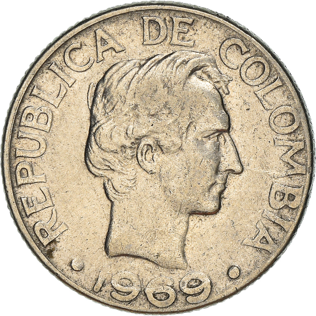 Coin, Colombia, 10 Centavos, 1969, , Nickel Clad Steel, KM:226