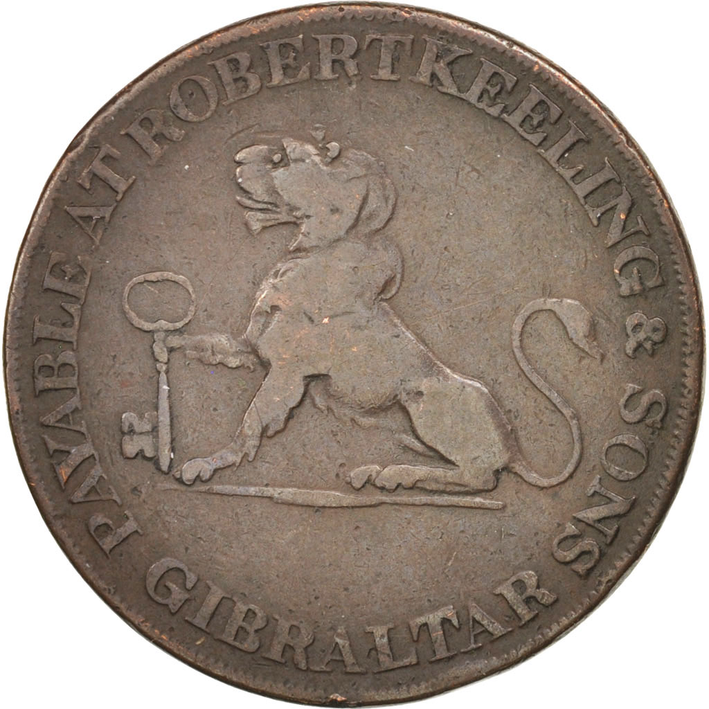 Coin, Gibraltar, 2 Quartos, 1810, , Copper, KM:Tn4.2