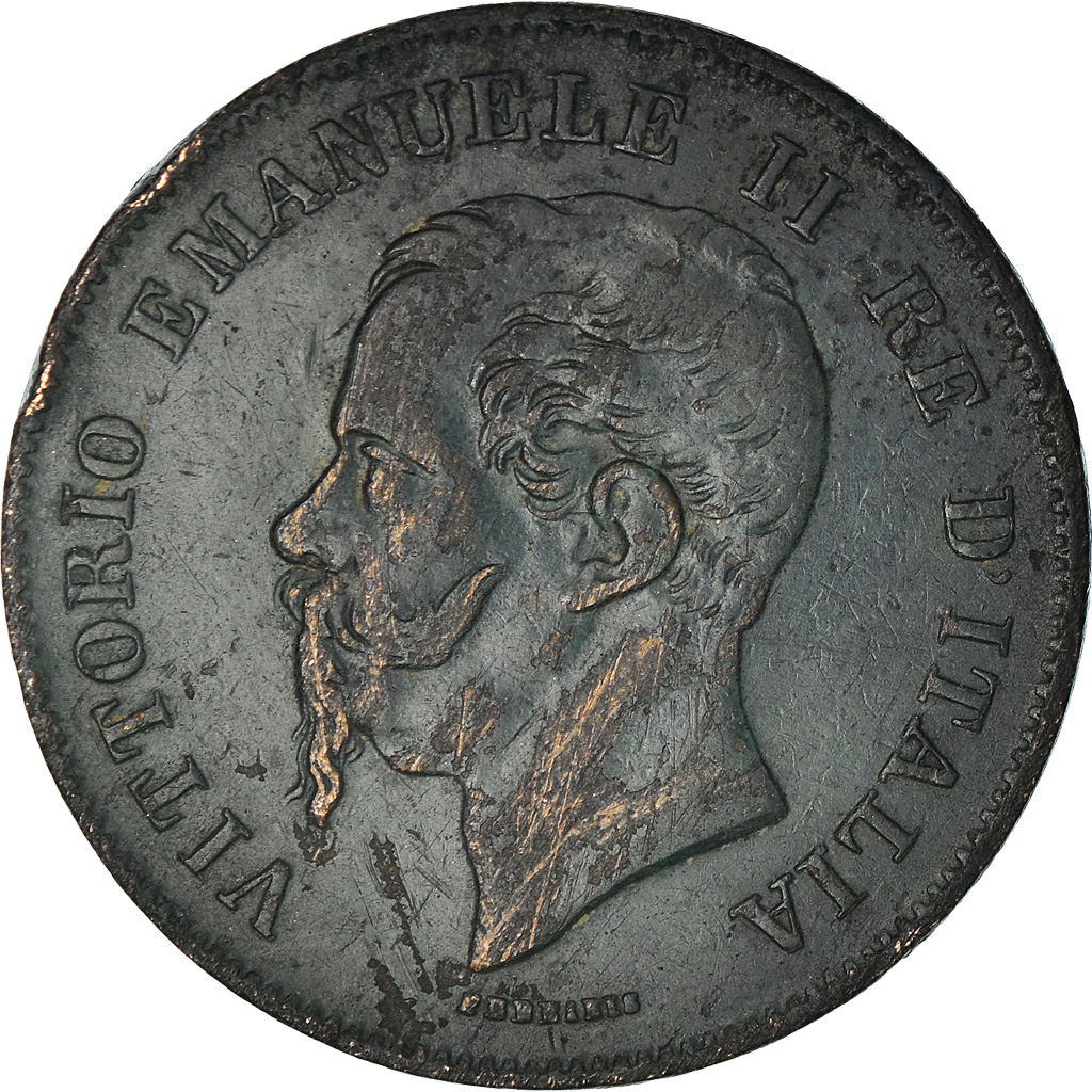 Coin, Italy, Vittorio Emanuele II, 5 Centesimi, 1862, Naples, , Copper