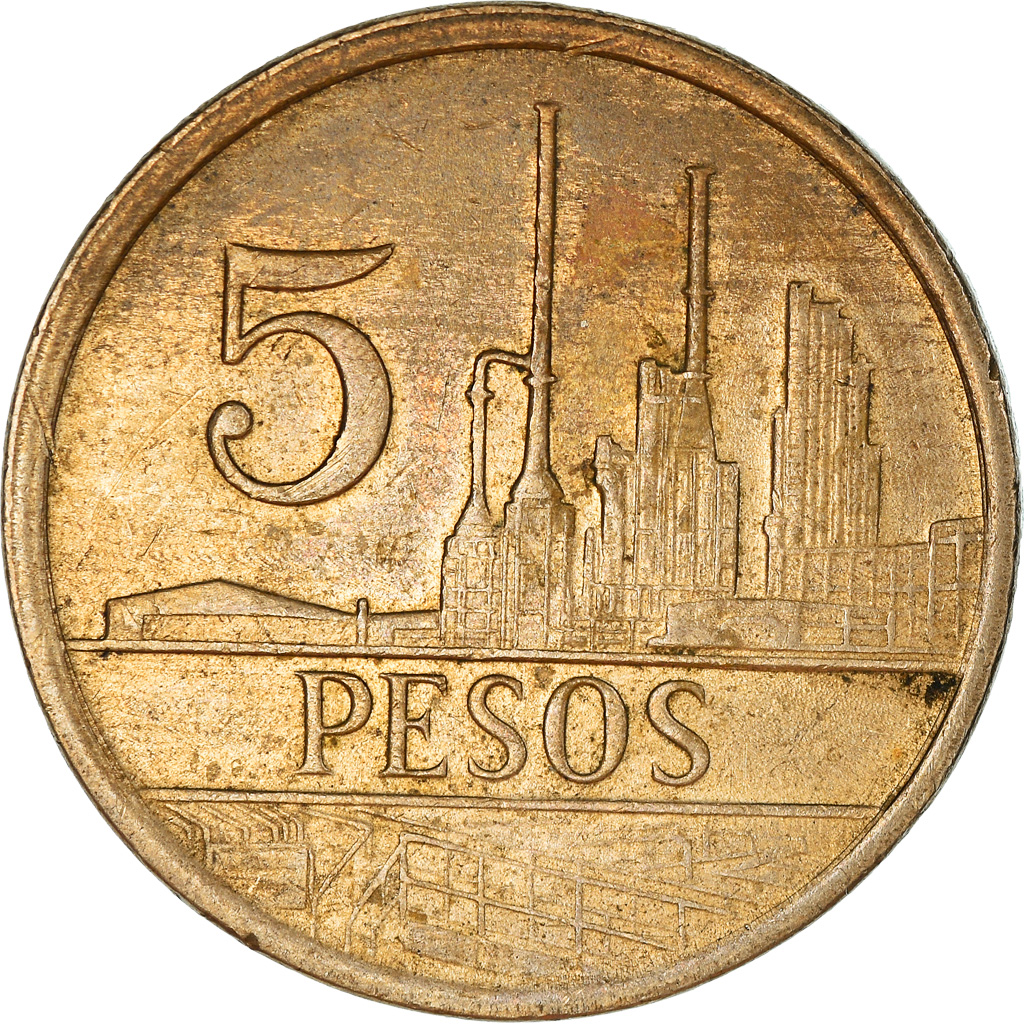 Coin, Colombia, 5 Pesos, 1980, , Bronze, KM:268