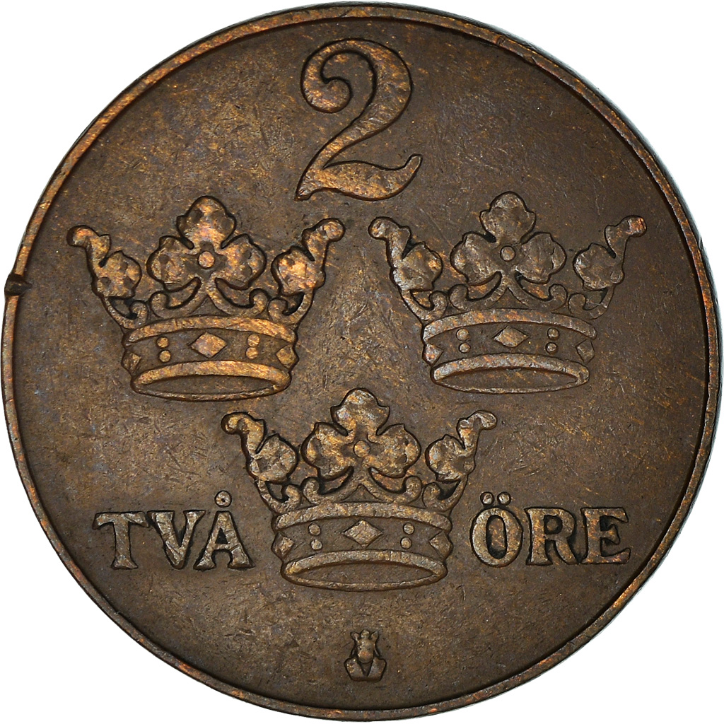 [#952060] Münze, Schweden, 2 Öre, 1928, S+, Bronze, KM:778