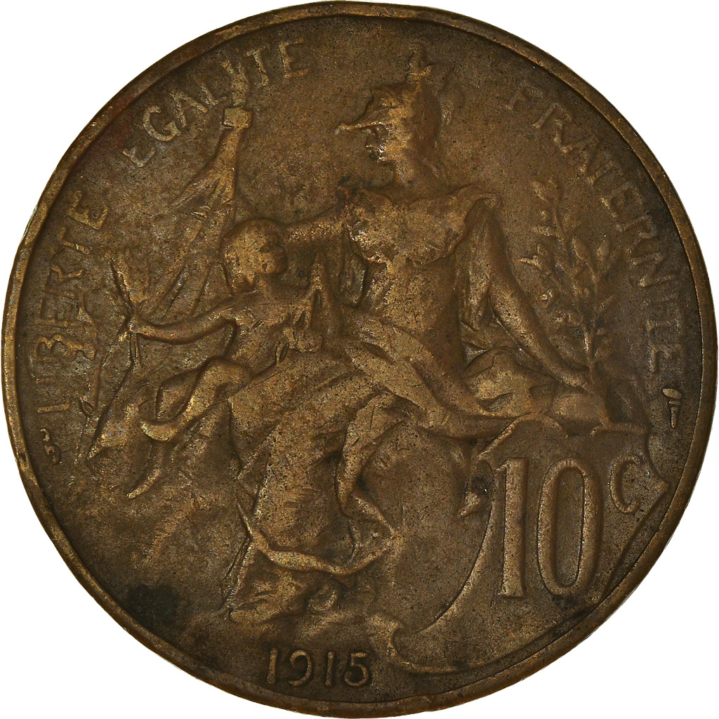 Coin, France, Dupuis, 10 Centimes, 1915, Paris, , Bronze, KM:843